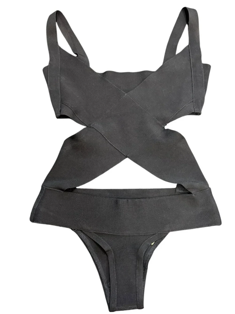 NWT SKIMS Monokini Cutout One Piece Swimsuit Black Size S